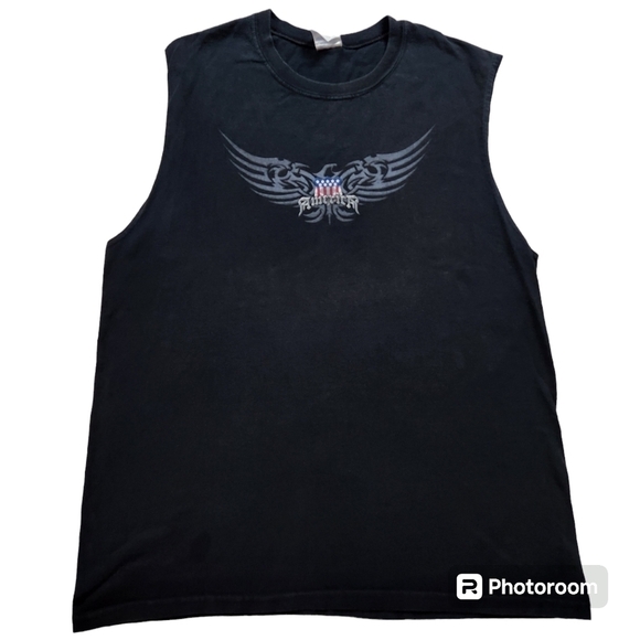 2000s Americana Eagle Biker Style Sleeveless Shirt sz L - Picture 1 of 6